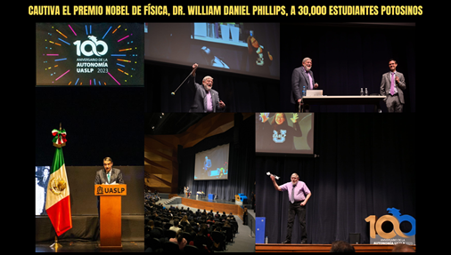 CAUTIVA EL PREMIO NOBEL DE FÍSICA, DR. WILLIAM DANIEL PHILLIPS, A 30,000 ESTUDIANTES POTOSINOS - 1